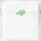 Groene Morris Minor Auto Sticker (Tas)