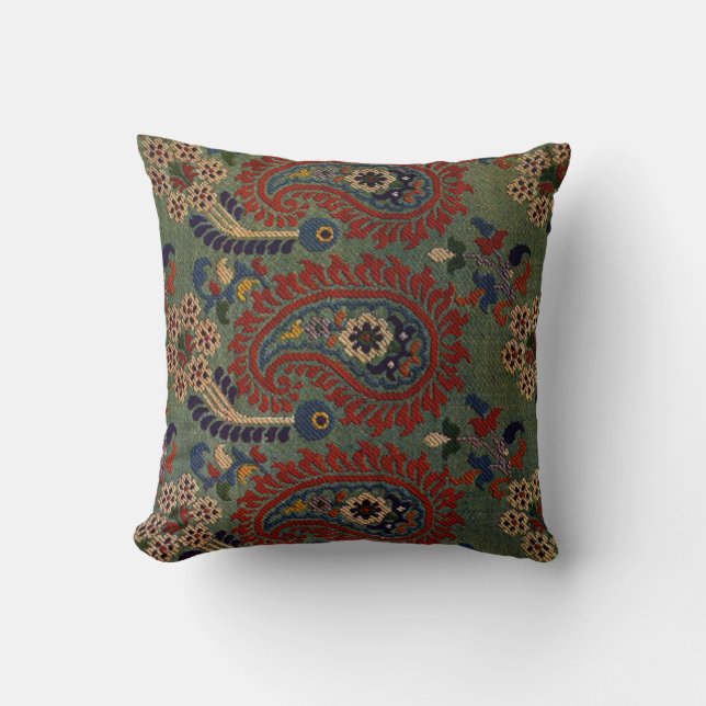 Groene morrocan Rug Kussen (Voorkant)
