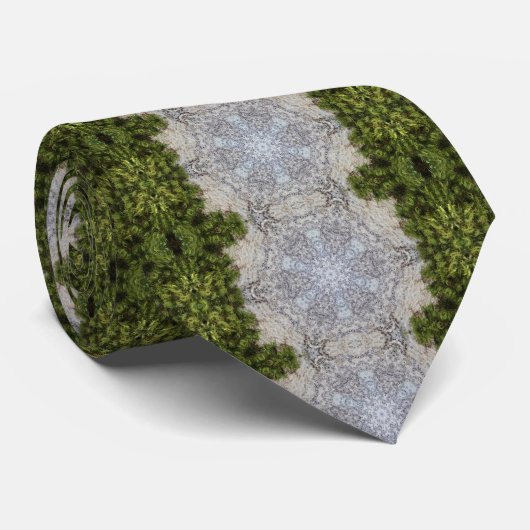 Groene Mos & Natuur Earth Art Stropdas (Opgerold)