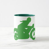 Groene motorfiets mok (Midden)