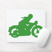 Groene motorfiets muismat (Met muis)