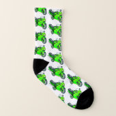 Groene motorfiets sokken (Links binnenkant)