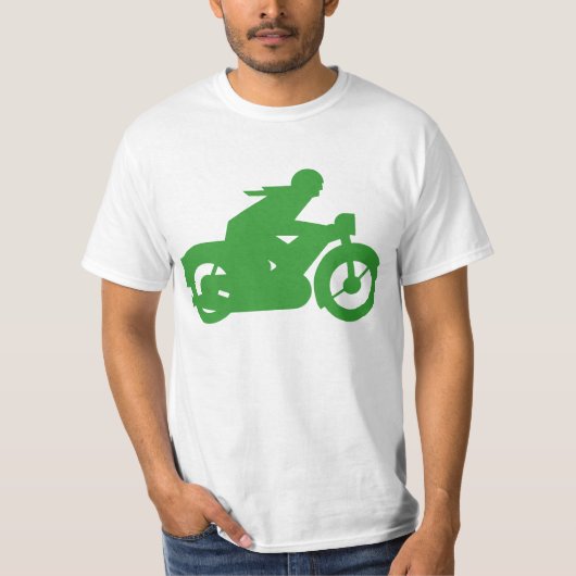 Groene motorfiets t-shirt (Voorkant)
