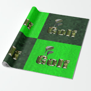 Groene mozaïekGolfclusters, omslagpapier Cadeaupapier