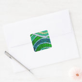 Groene mozaïekTegels Vierkante Sticker (Envelop)