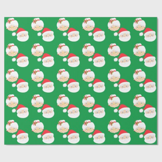 Groene Mr. en Mrs. Sinterklaas Kerstmis Cadeaupapier (Vlak)