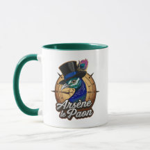Groene Mug "Arsène le Paon"