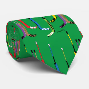 Groene multi-kleurenhypothese Goalie Sticks Stropdas