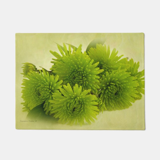 Groene Mums Deurmat (Voorkant)