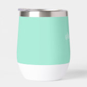 Groene Munt Naam Modern Elegant Monogram Boho (Rechts)