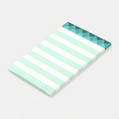 Groene Munt Pyramide Shapes & Stripes Post-it® Notes (Schuin)