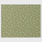 Groene Musical Cadeaupapier (Vlak)