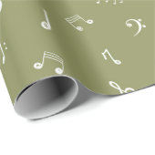 Groene Musical Cadeaupapier (Rol Hoek)