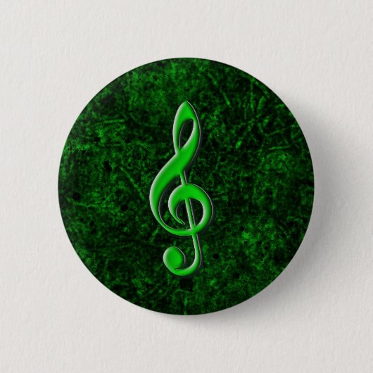 Groene muziek notitie Symbool Button (Voorkant)