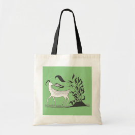 Groene Myceense Griekse geïnspireerde geit Canvas  Tote Bag