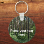 Groene naaldbomen, sleutelring sleutelhanger (Voorkant)