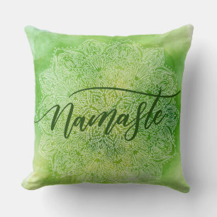 Groene Namaste Sierkussen