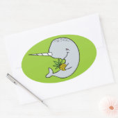 Groene Narwhal Stickers (Envelop)