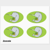 Groene Narwhal Stickers (Vel)