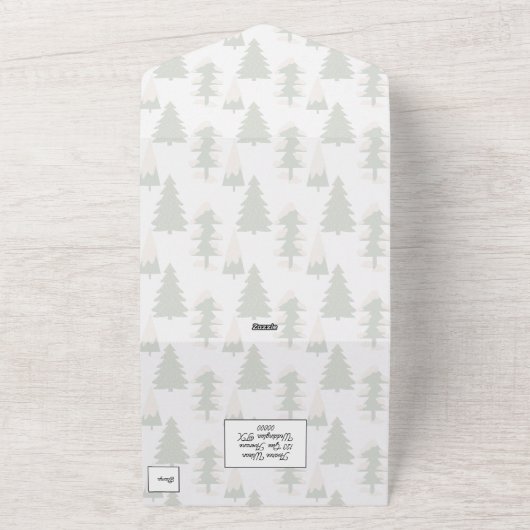 Groene Natuur in de buitenlucht All In One Uitnodiging (Buitenkant)