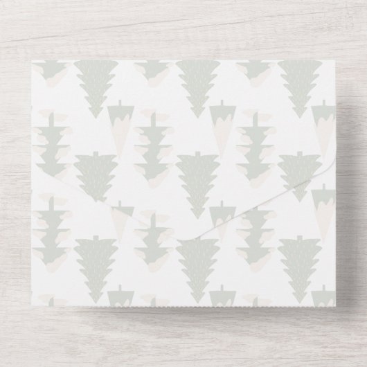 Groene Natuur in de buitenlucht All In One Uitnodiging (Achterkant)