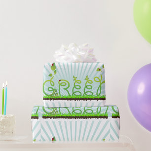 Groene Natuur Typografie Milieuvriendelijk Cadeaupapier