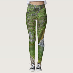 Groene Natuur Waterfall Leggings