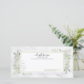 Groene Natuurlijke Marmeren Cadeaubon (Staand voorkant)