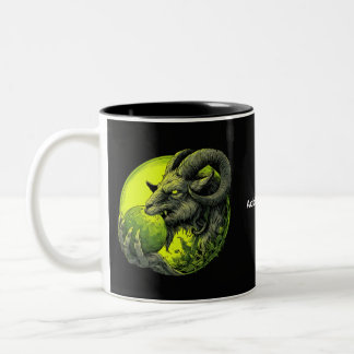 Groene Neon Gehoornde Geit Mok