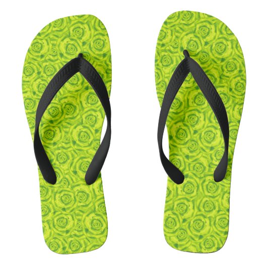 Groene neon teenslippers (Voetbed)