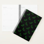 Groene neonvleermuizen planner (Display)