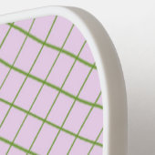 Groene net mesh op roze pickleball-peddel pickleball paddle (Links Detail)