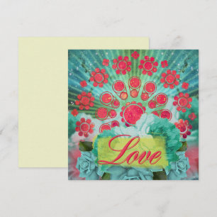 Groene Nevel Mandala - Wenskaart Kaart