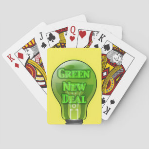 Groene Nieuwe Deal Lamp Pokerkaarten