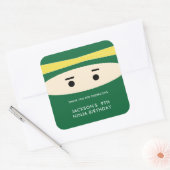 Groene Ninja Party Labels (Envelop)