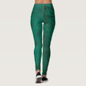 Groene Noodlijdende Lederen Leggings (Achterkant)