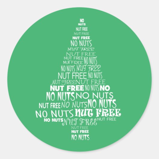 Groene noot gratis geen noten bakken label kerstbo (Voorkant)