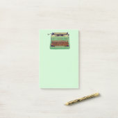 Groene notitie voor schrijfmachines post-it® notes (Op bureau)