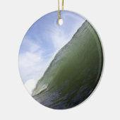 Groene oceaansurfgolf keramisch ornament (Links)
