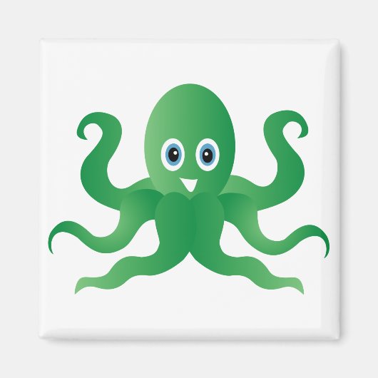 groene octopi magneet (Voorkant)