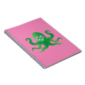 groene octopi notitieboek (Rechterzijde)