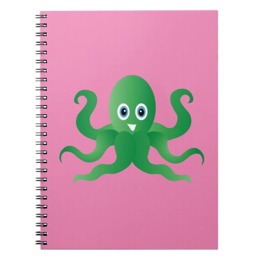 groene octopi notitieboek (Voorkant)