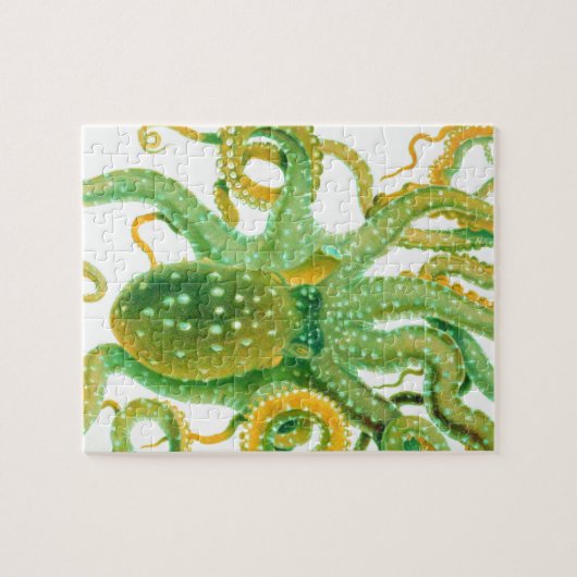 groene octopus legpuzzel (Horizontaal)