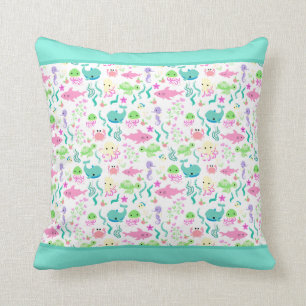 Groene Octopus Whale Ocean Beach Water Baby KIND Kussen