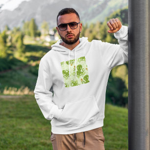 Groene octopussen met bloemen hoodie