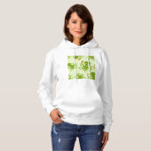Groene octopussen met bloemen hoodie (Voorkant volledig)