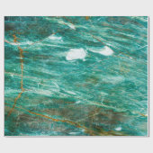 Groene of Emerald Marble textuurachtergrond Cadeaupapier (Vlak)