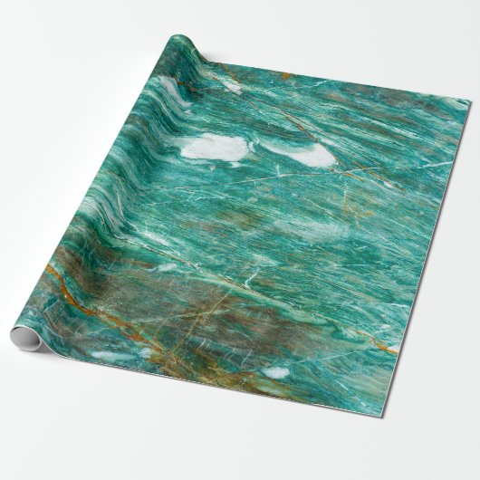 Groene of Emerald Marble textuurachtergrond Cadeaupapier (Uitgerold)