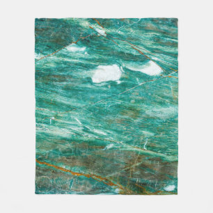 Groene of Emerald Marble textuurachtergrond Fleece Deken