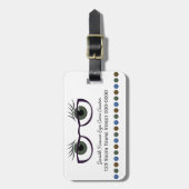 Groene ogen en glazen bagagelabel (Voorkant verticaal)